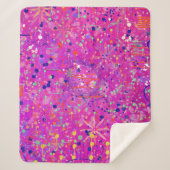 Couverture Sherpa Impression abstraite Jubilé Magenta (Devant)