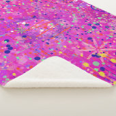 Couverture Sherpa Impression abstraite Jubilé Magenta (3/4)