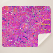 Couverture Sherpa Impression abstraite Jubilé Magenta (Devant (Horizontal))