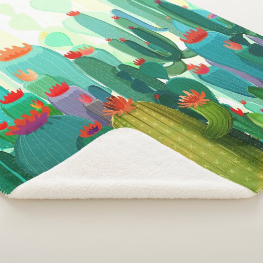 Couverture Sherpa Impression Cactus | Beaucoup De Cactus (3/4)