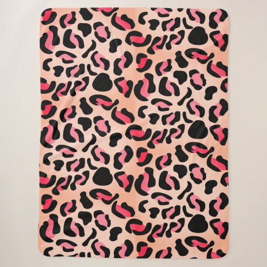 Couverture Sherpa Impression d'animal de motif léopard moderne (Devant)