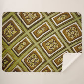 Couverture Sherpa Impression d'architecture verte et Brown (Devant (Horizontal))