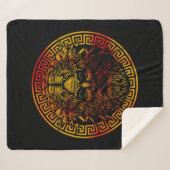 Couverture Sherpa Impression d'art du bouclier antique de Zeus (Devant (Horizontal))