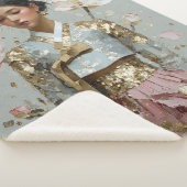 Couverture Sherpa Impression d'art Hanbok moderne (3/4)