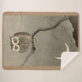 Couverture Sherpa impression de chouette à longue oreille (Devant (Horizontal))