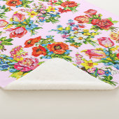 Couverture Sherpa impression de collection de fleurs florales épique (3/4)