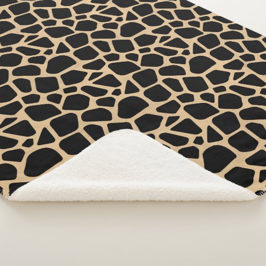 Couverture Sherpa Impression de girafe Brown noire (3/4)