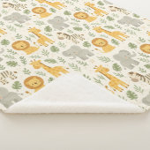 Couverture Sherpa Impression de nurserie d'animaux de safari (3/4)