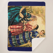 Couverture Sherpa Impression de planche de mode française de 1852 (Devant)