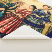 Couverture Sherpa Impression de planche de mode française de 1852 (3/4)
