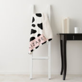 Couverture Sherpa Impression De Vache, Spots De Vache, Noir Et Blanc (En situation)