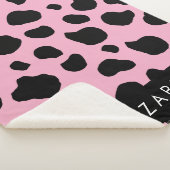 Couverture Sherpa Impression De Vache, Spots De Vache, Vache Rose, V (3/4)
