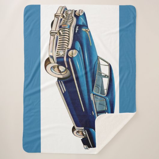 Couverture Sherpa Impression DeSoto bleue 1950 (Devant)