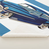 Couverture Sherpa Impression DeSoto bleue 1950 (3/4)
