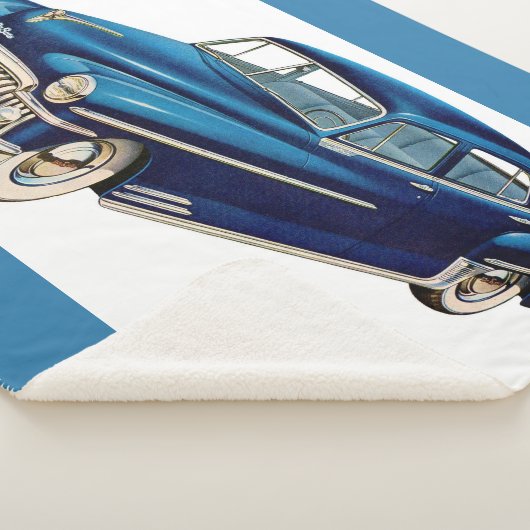 Couverture Sherpa Impression DeSoto bleue 1950 (3/4)