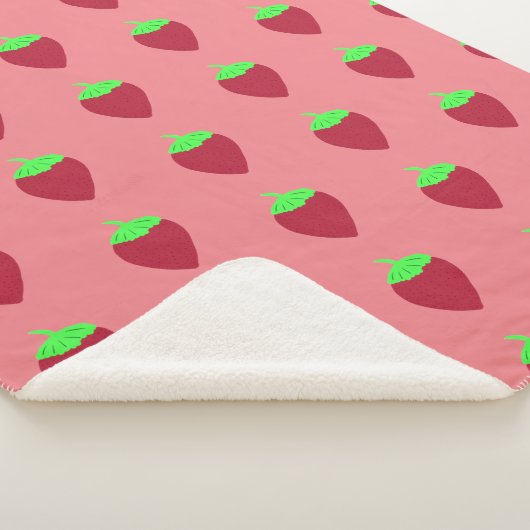 Couverture Sherpa Impression fraise (3/4)