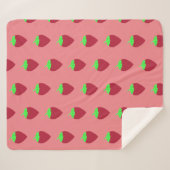 Couverture Sherpa Impression fraise (Devant (Horizontal))