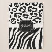Couverture Sherpa Impression Lepard / Impression Zebra (Devant)