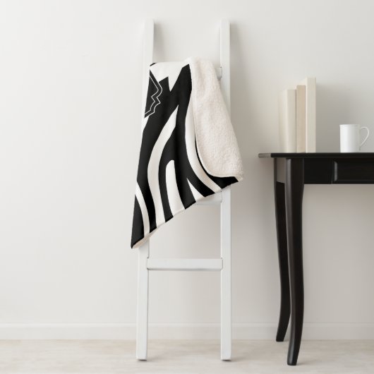 Couverture Sherpa Impression Lepard / Impression Zebra (En situation)