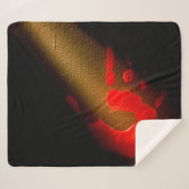 Couverture Sherpa Impression main rouge (Devant (Horizontal))