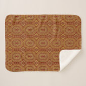 Couverture Sherpa Impression Mandala or en rouge (Devant (Horizontal))