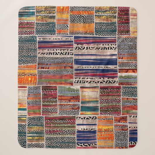 Couverture Sherpa Impression motif de la surface composée de collage (Devant)