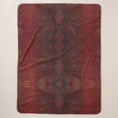 Couverture Sherpa Impression Python rouge et noir (Devant)