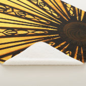 Couverture Sherpa Impression radiale jaune et noir (3/4)