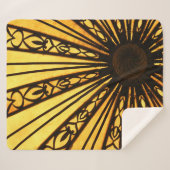 Couverture Sherpa Impression radiale jaune et noir (Devant (Horizontal))
