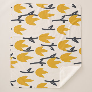 Couverture Sherpa Impression Tulipe simple