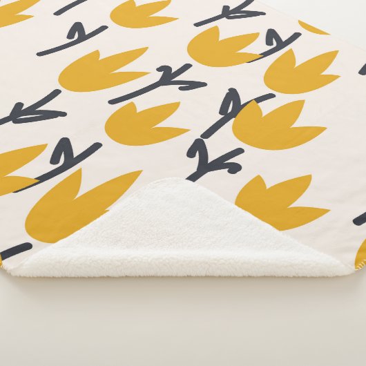 Couverture Sherpa Impression Tulipe simple (3/4)