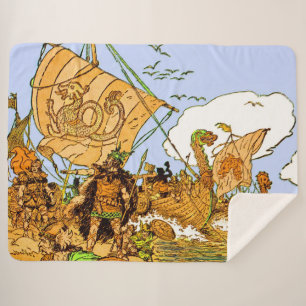 Couverture Sherpa Impression vikings