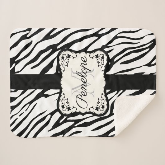Couverture Sherpa Impression Zebra (Devant (Horizontal))