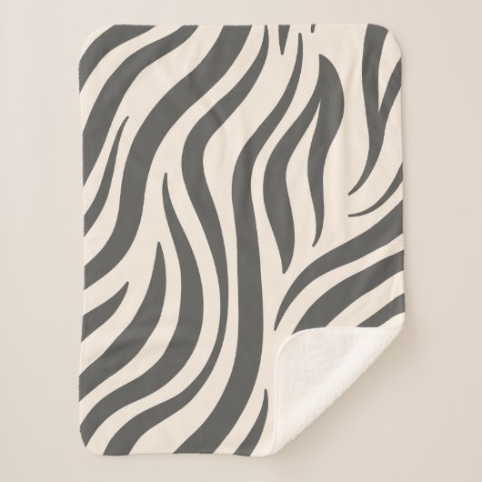 Couverture Sherpa Impression Zebra (Devant)