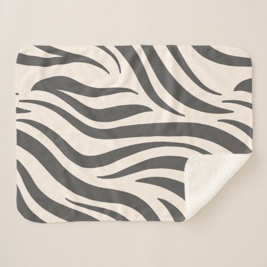 Couverture Sherpa Impression Zebra (Devant (Horizontal))