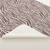 Couverture Sherpa Impression Zebra Brown Crème (3/4)