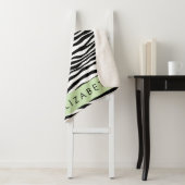 Couverture Sherpa Impression Zèbre, Grilles, Noir Et Blanc, Votre No (En situation)