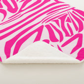 Couverture Sherpa Impression zèbre rose (3/4)