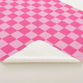 Couverture Sherpa Imprimé à carreaux rose (3/4)