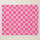 Couverture Sherpa Imprimé à carreaux rose (Devant (Horizontal))