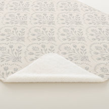 Imprimé bloc fleur scallop gris doux assourdi