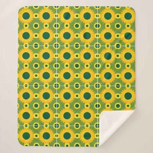 Couverture Sherpa imprimé de tournesol (Devant)
