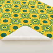 Couverture Sherpa imprimé de tournesol (3/4)