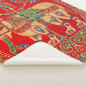 Couverture Sherpa imprimé d'éléphants est-indiens (3/4)