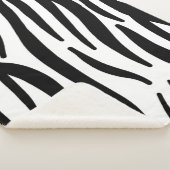 Couverture Sherpa imprimé zèbre noir blanc (3/4)