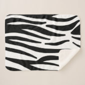 Couverture Sherpa imprimé zèbre noir blanc (Devant (Horizontal))