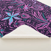 Couverture Sherpa Imprimer le dessin de feuilles motifs (3/4)