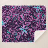 Couverture Sherpa Imprimer le dessin de feuilles motifs (Devant (Horizontal))