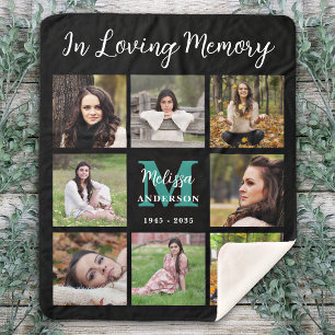 Couverture Sherpa In Love Memory Customisé 8 Photos Memorial