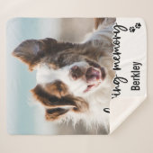 Couverture Sherpa In Love Memory Modern Chien Photo Pet Memorial (Devant (Horizontal))